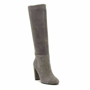 VINCE CAMUTO Femmie Tall Shaft Boot Grey Suede Size 8.5